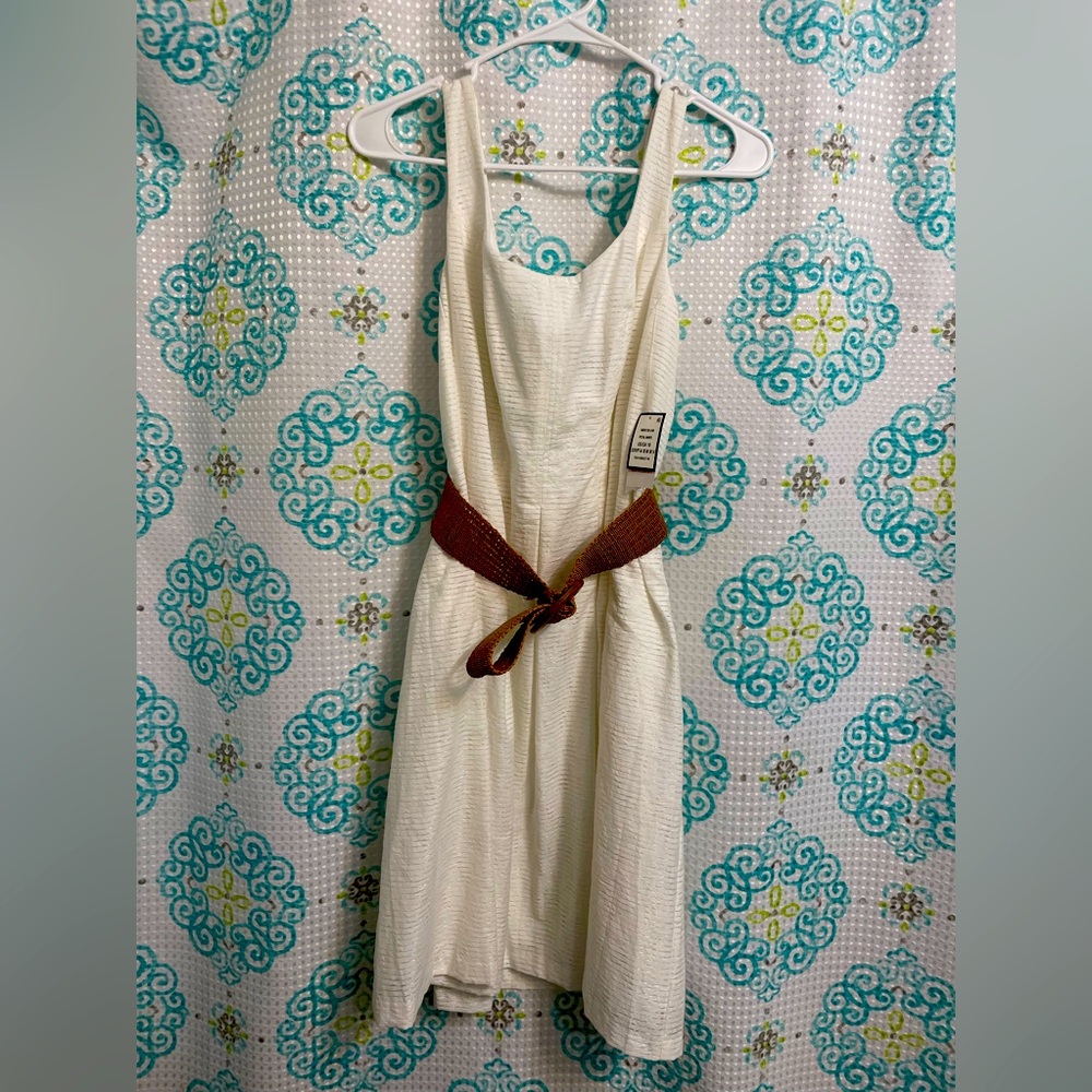 White A line Nine West sleeveless dress